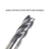 MSU HRC60 Nano Black Coated Radius End Mill