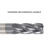 MSU HRC60 Nano Black Coated Radius End Mill