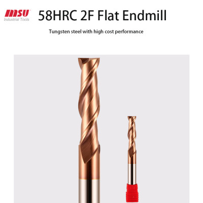 HRC55 - 2 Flute Flat Slotted  End Mill Cutter
