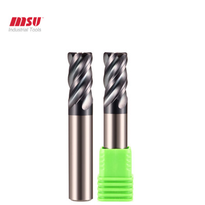 HRC60 4F Carbide Bull Nose End Mill For End Mill Cutter for Steels, Tool Steels, Cast Iron, & Titanium