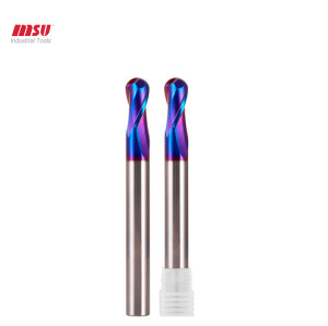 HRC65 Carbide Ball Nose End Mill For Hardended Steel Machining