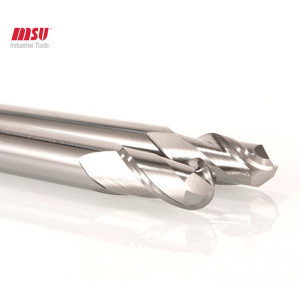 2 Flute Carbide Ball Nose End Mill Bits For Aluminum