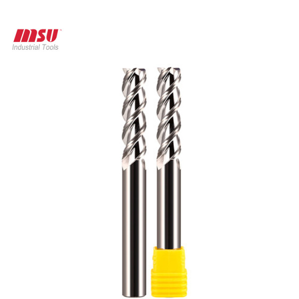 HRC58 3Flute Extra Long Uncoated Solid Carbide End Mill For Aluminium Cutters