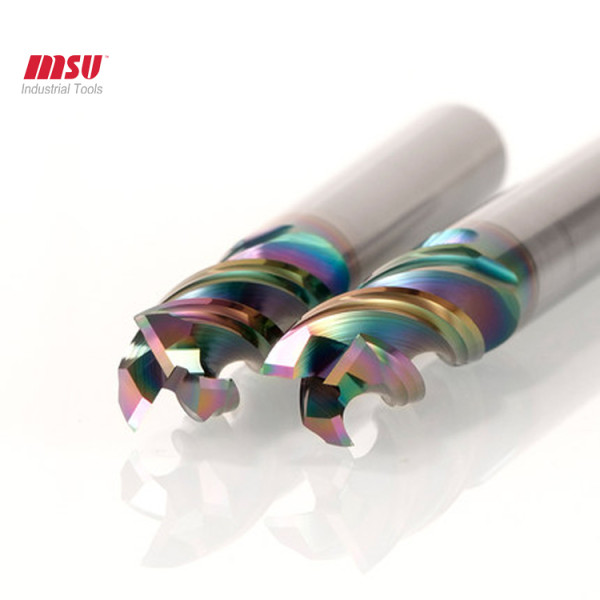 DLC Coating Square End Mill 3 Flute For Aluminium Cutters
