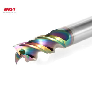 DLC Coating Square End Mill 3 Flute For Aluminium Cutters