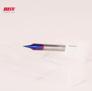 2 Flute HRC65 Carbide Micro End Mill Tungsten Steel Milling Cutter For Three Nano Blue Coating