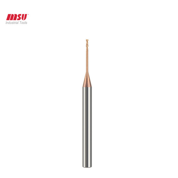 MSU 2 Flute Extral Long Reach Carbide Micro End Mill HRC 58 For Steel