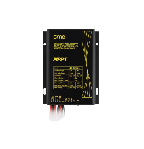 SR-DM120-U 12/24V 10A MPPT Intergarted Constant-Current Charge Controller