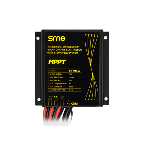MES60-WB 12V 8A Intelligent Wireless Dimming LED Solar Charge Controller
