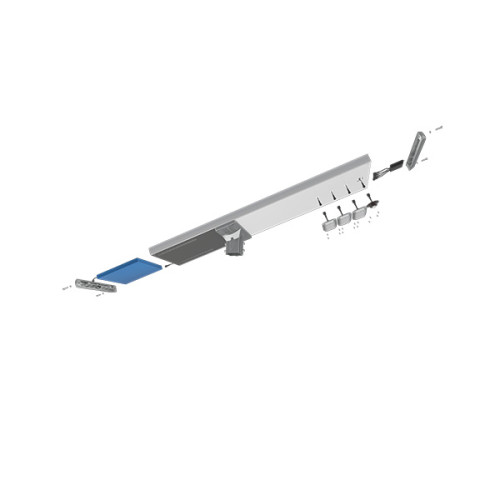 140LM/W 5600LM 40W Areas with no electrical supply LED All In One Solar Street Light