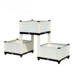 multi-tiers Patio Planters corner Pots & Elevated Planters  in yard