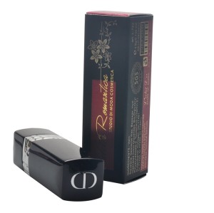 Luxury handmade golden card paper lipstick packaging with hot stamping and pearl varnish