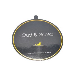 professional  high quality coated paper candle lids and dust cover with golden foil logo