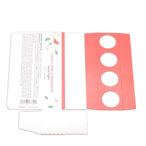 bella scatola di carta bianca design scatola di cioccolata stampa con inserto in carta per uso alimentare e finestra in PVC