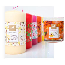 Colorful and decorative art paper  candle wrap packaging with matt lamination made in China