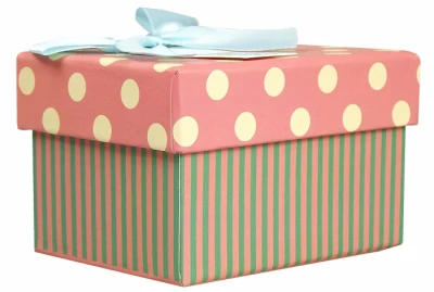 Custom fancy cardboard paper gift box with ribbon for packing excellent gift