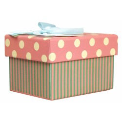 Custom fancy cardboard paper gift box with ribbon for packing excellent gift