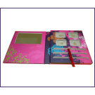 New design mini folding cardboard eye shadow cosmetic packaging printing with matt lamination