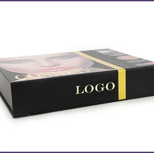 Fashional cosmetic gift packaging box sets for packing lipstick and powder with PVC insert