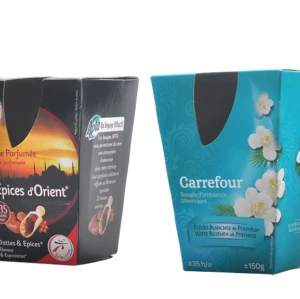 Custom Fashion spacial shaped corrugated paper cheap candle boxes with window