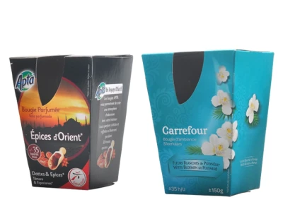 Custom Fashion spacial shaped corrugated paper cheap candle boxes with window