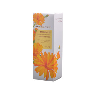 Flowers printing custom skin care packaging for lotion and facial cleanser with hot stamping