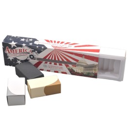 Customized America style personalised window chocolate boxes with paper insert and plastic tray