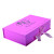 Hot Sale Pink rigid cardboard cosmetic packaging wholesale with ribbon handle