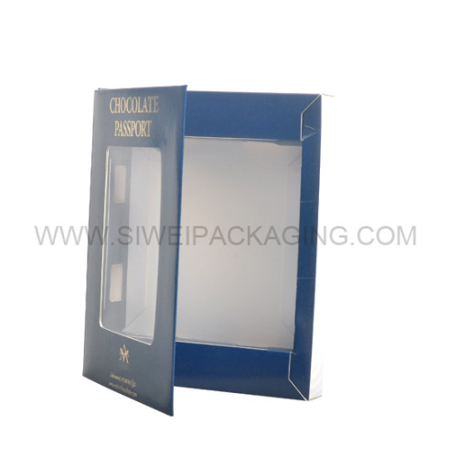 Best Sale book shaped paper and pvc boxes for chocolates with hot stamping