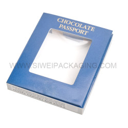 Best Sale book shaped paper and pvc boxes for chocolates with hot stamping