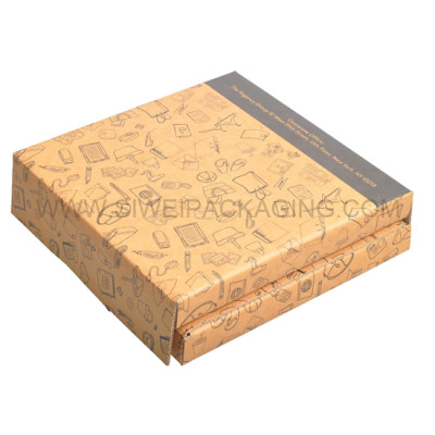 Promotional spacial shaped dark chocolate corrugated  box office collection with box insert