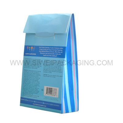 Spacial shaped coated paper elegant chocolate box with ribbon design