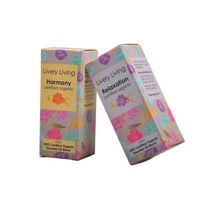 Fancy auto-lock bottom cosmetic box packaging with matt lamination and flat pack