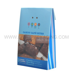 Spacial shaped coated paper elegant chocolate box with ribbon design