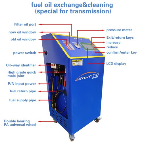 Caja de cambios transmisión de cambiador de aceite inteligente máquina de descarga en caliente para la venta caja de cambios que limpia la máquina