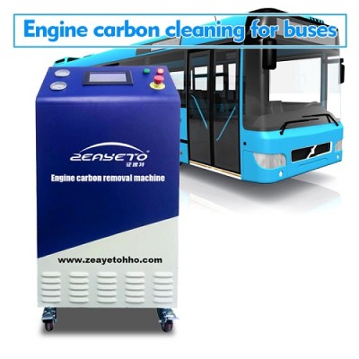 Máquina limpiadora de carbón motor para autobuses.