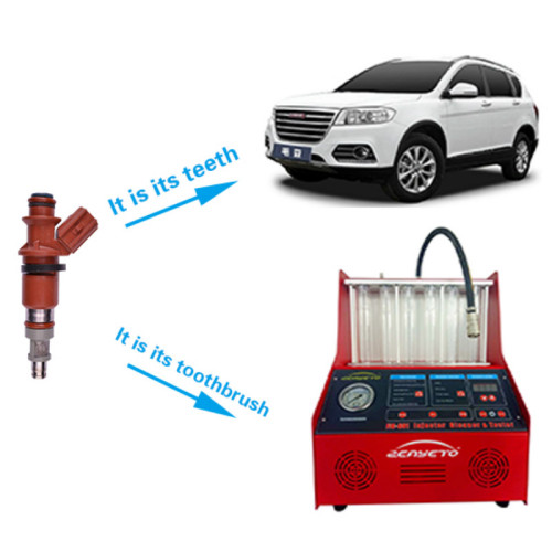 Auto Fuel Injector Cleaner With Cleaning Agent Flow Testing Ultrasonic Cleaner
