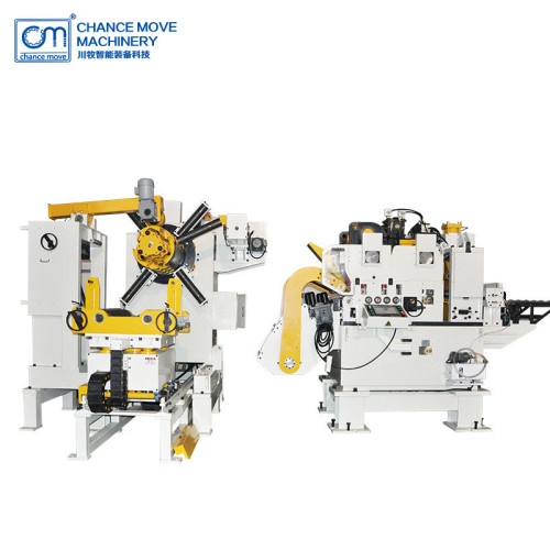 Thick plate type 3-in-1 servo decoiler straightener feeder machine