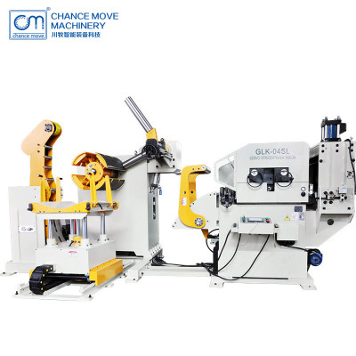 Special for medium plate type 3-in-1 servo decoiler straightener feeder machine