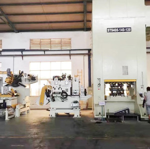 Thick plate type 3-in-1 servo decoiler straightener feeder machine