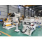 Three in one unwinding and straightening machine offset feeder
