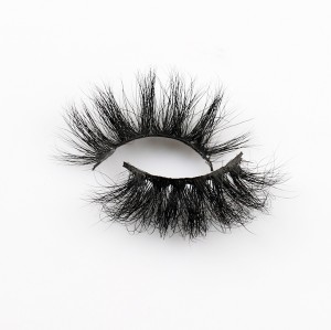 Natural Long False Eyelashes with Custom Eyelash Packaging 25mm strip eyelash