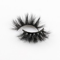 Natural Long False Eyelashes with Custom Eyelash Packaging 25mm strip eyelash