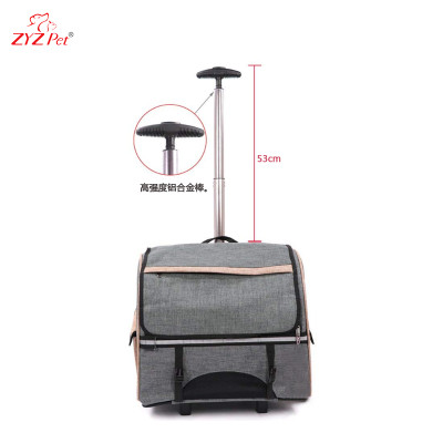 rolling trolley pet bag carrier with wheels