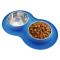 ZYZ PET set of 2 dog pet bowl stainless steel with rubber base
