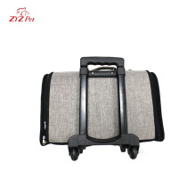 Three Sides Expandable Pet Dog Travel Carrying Handbag Bag Carrier With Wheels