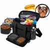 Flying Pet Travel Crate Carry  Airline Dog Backpack Bag With Dog Food Bowl