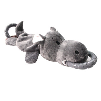 Custom Eco-Friendly Lion Hippo Durable Plush Rope Dog Play Toy