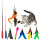 ZYZ PET Retractable Interactive Wand Cat Teaser Toy Cat Toy Set Feather Wand