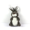 ZYZ PET Grey Rabbit Short Plush Interactive Pet Dog Toy